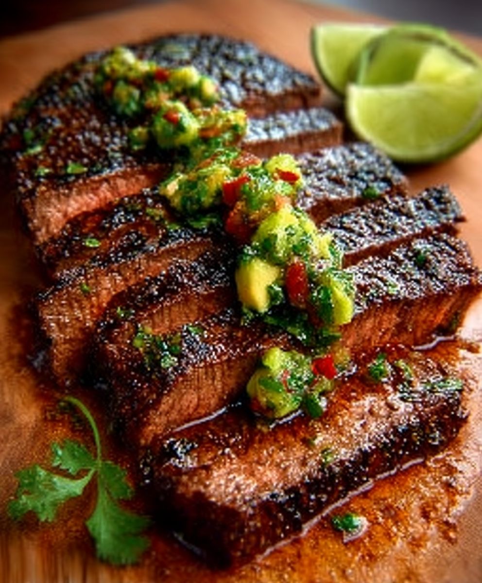 Juicy Chili-Lime Flank Steak with Avocado Salsa – A Flavor Explosion! image 2