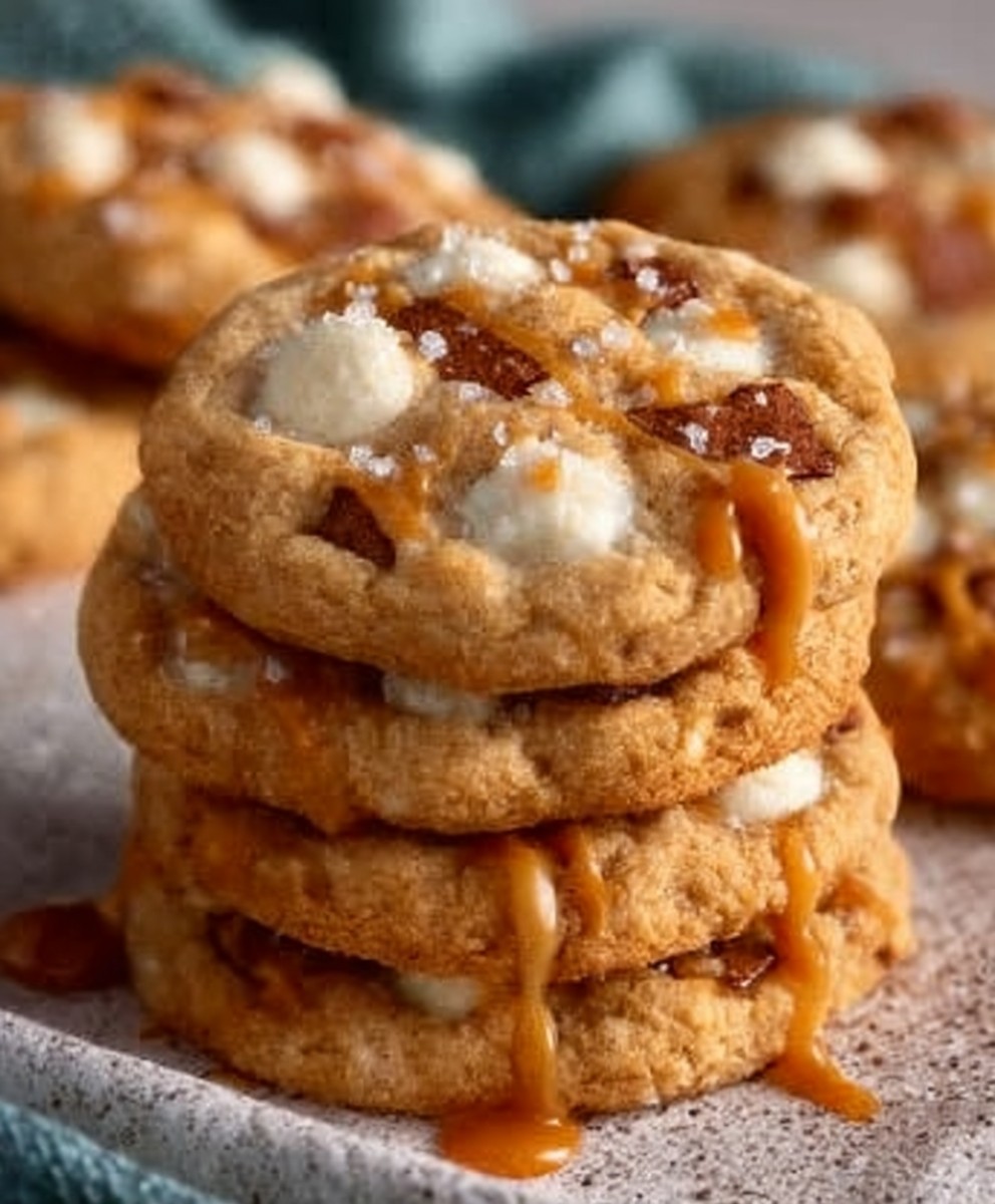 Salted Caramel White Chocolate Cookies image 2